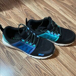 Women's Black and Blue Athletic Shoes